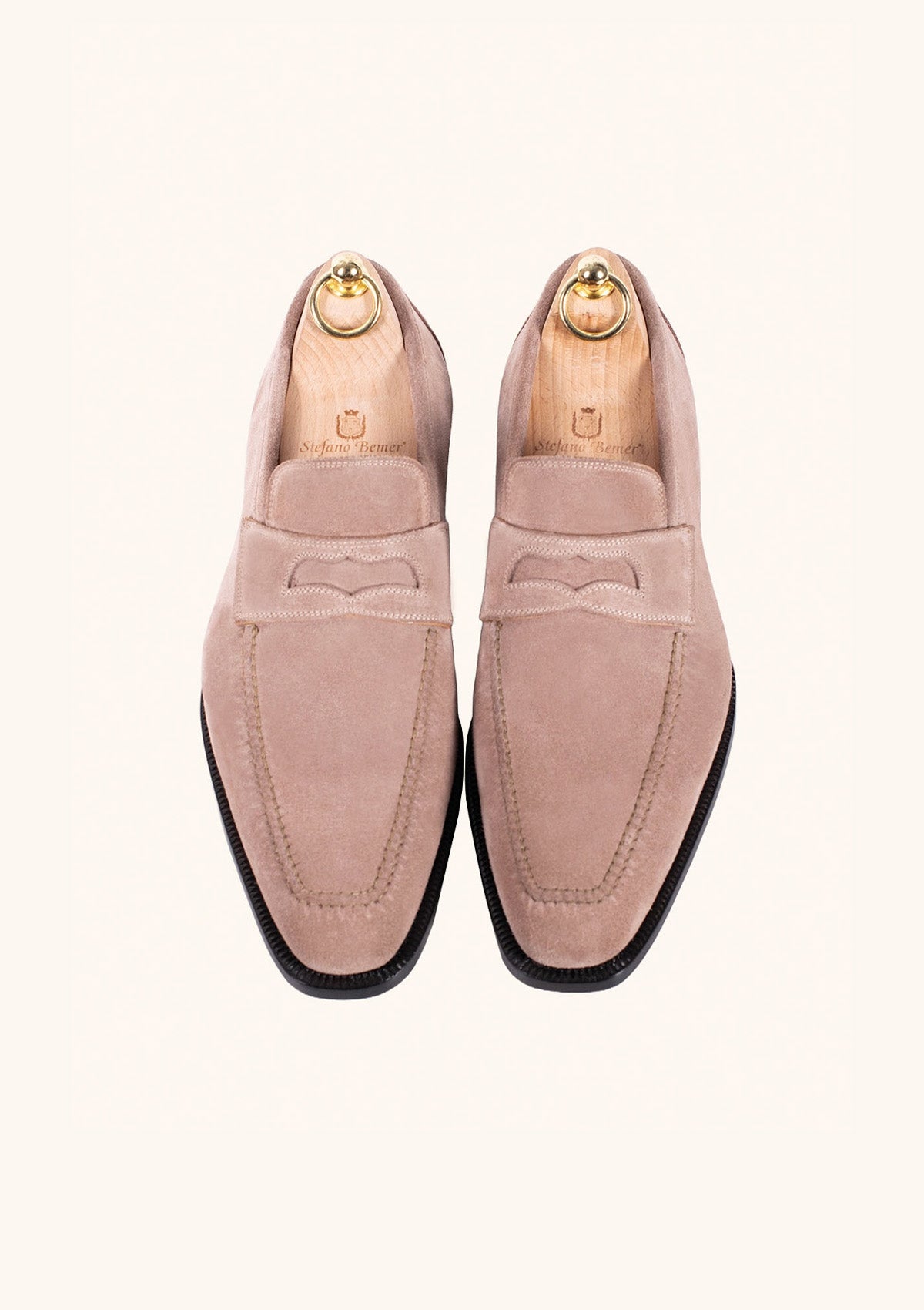 Stefano Bemer Loafers C1340 Mocassini camoscio beige