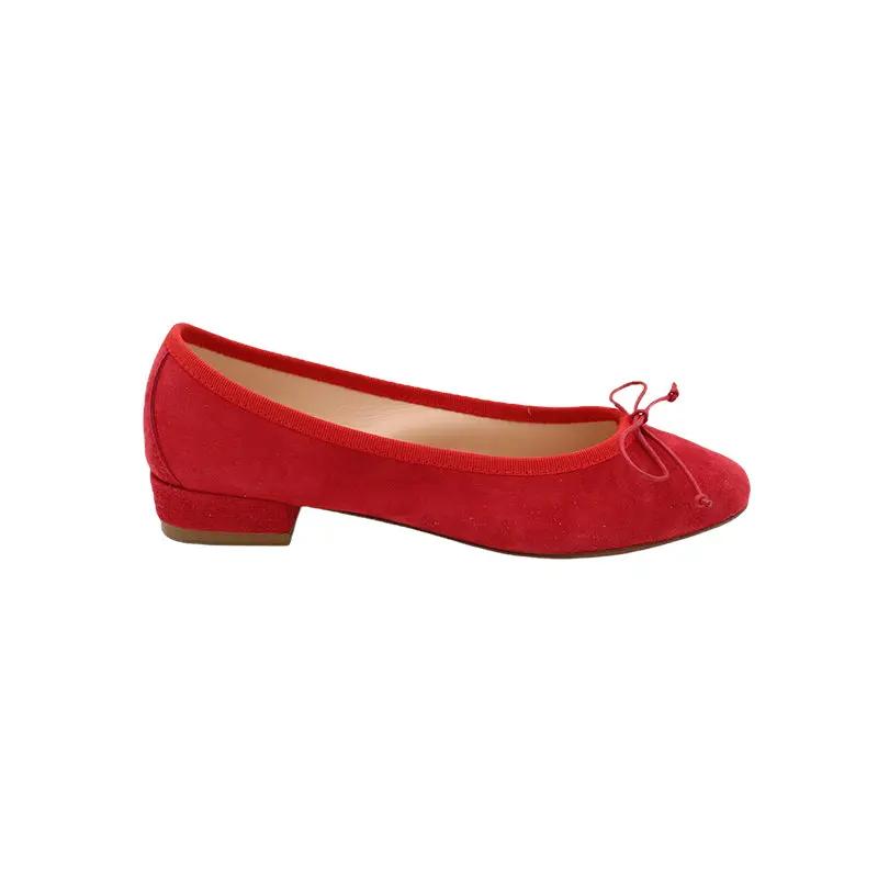 Sandro Barbera 68700 ballerina pelle rossa fondo cuoio