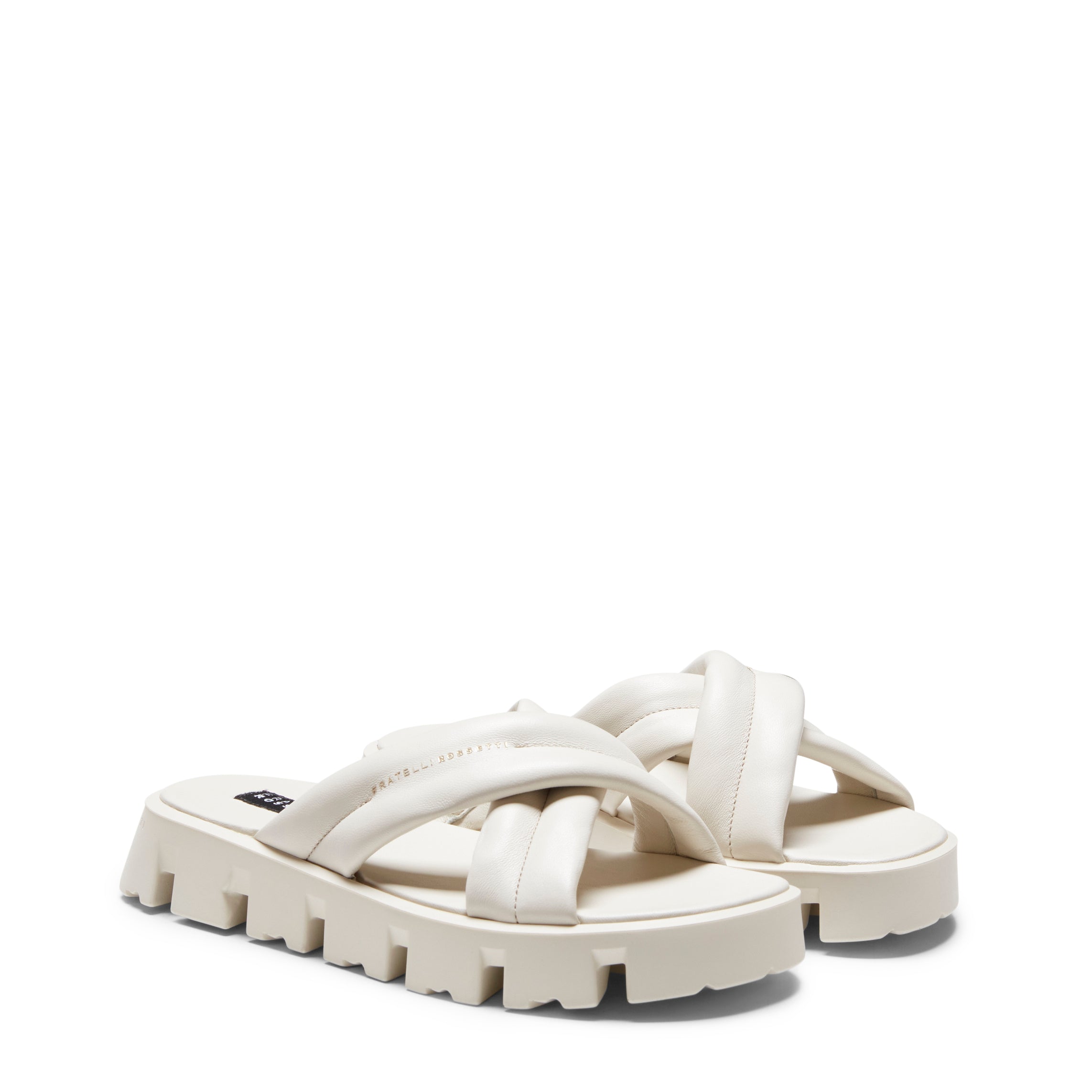 F.lli Rossetti 76895 Sandalo Donna Pelle Latte Incrociato