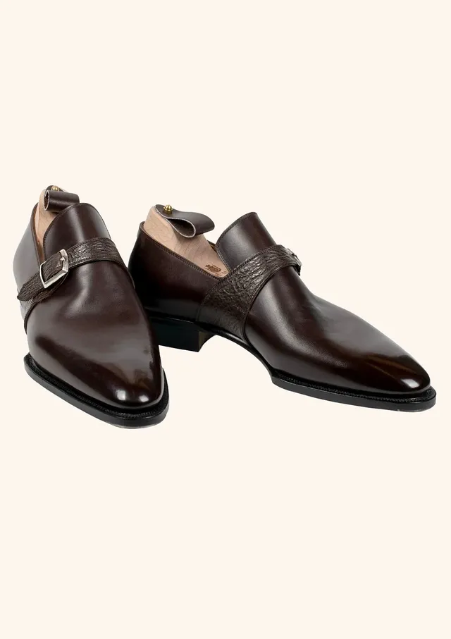 Stefano Bemer Monks T2200 monk uomo vitello testa moro 42