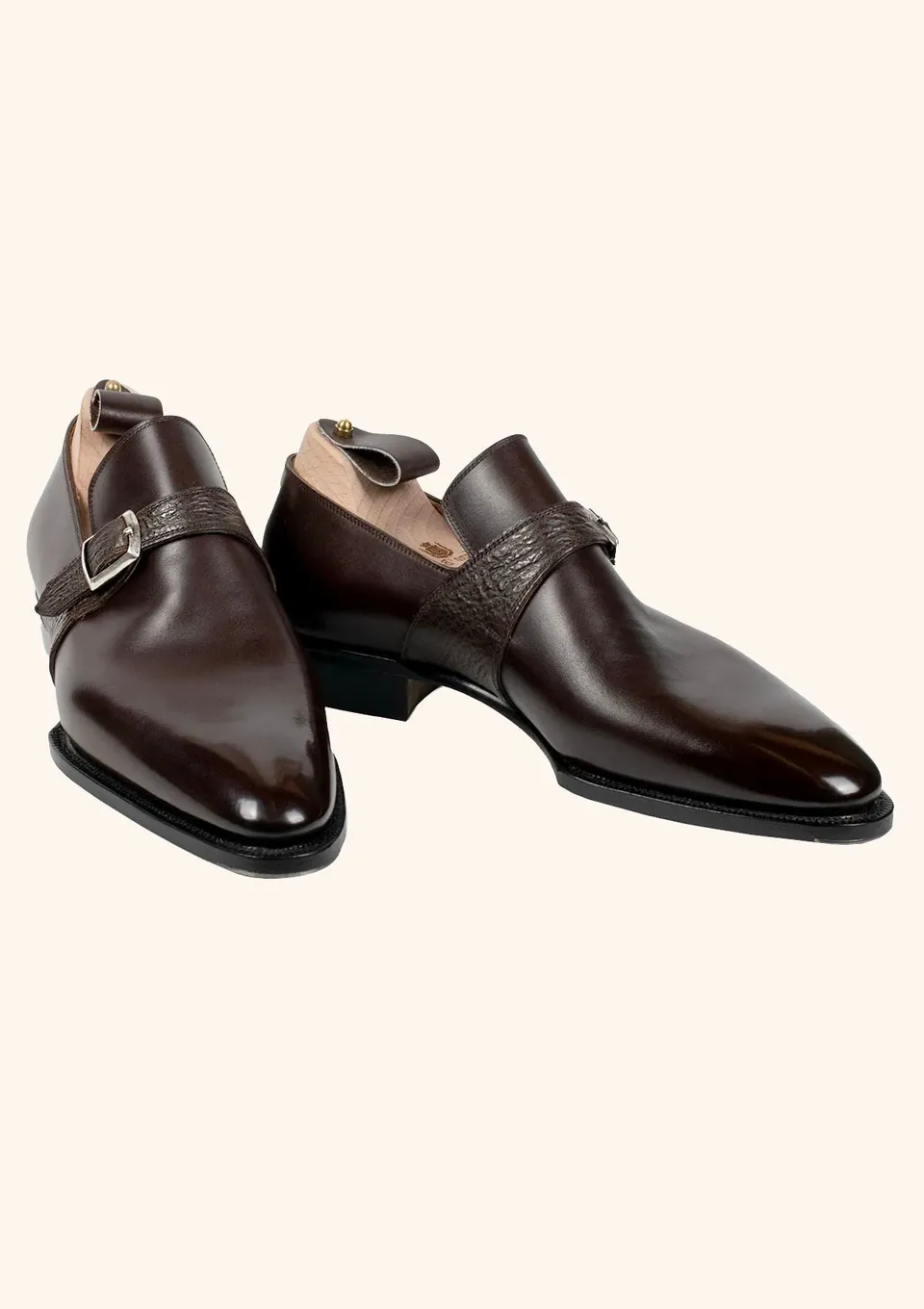 Stefano Bemer Monks T2200 monk uomo vitello testa moro 42