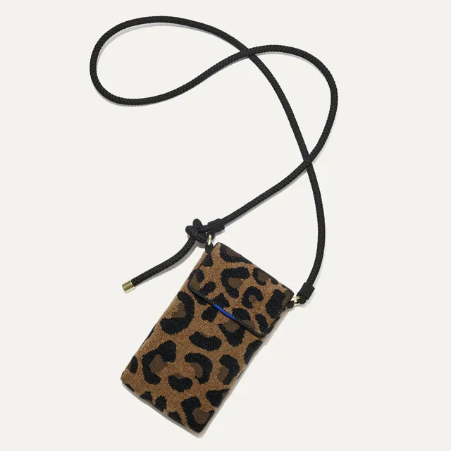 Rothy's The Phone Crossbody borsa a tracolla ReVelvet Cat leopardata