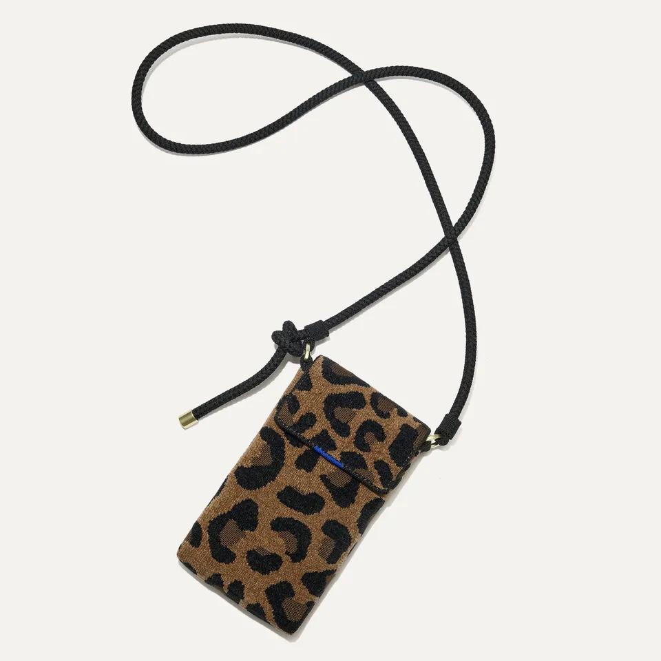 Rothy's The Phone Crossbody borsa a tracolla ReVelvet Cat leopardata