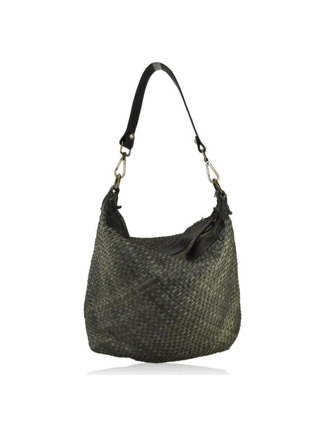 Sandro Barbera BAAY42846 borsa a spalla verdone intrecciata