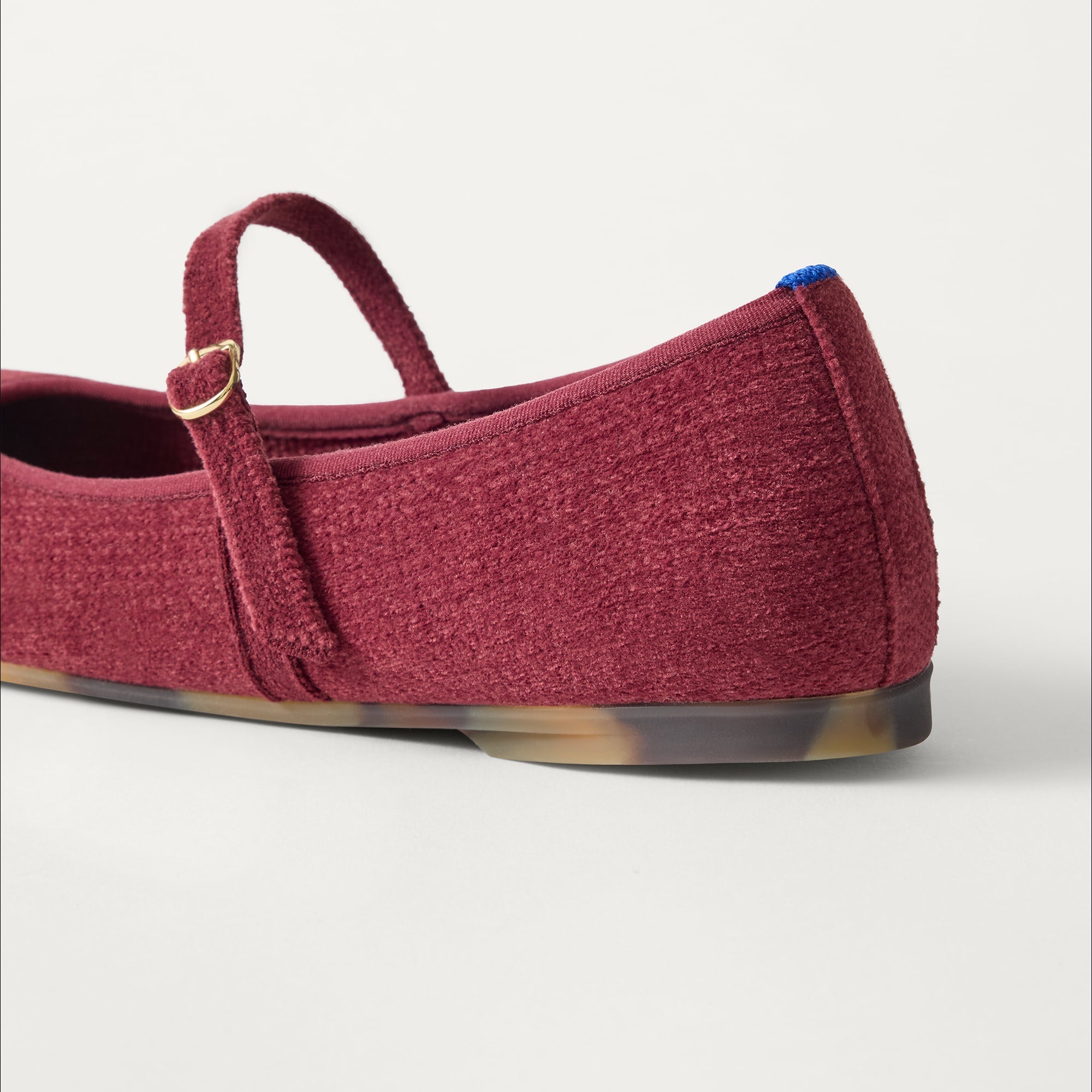 Rothy's Almond Mary Jane ballerine ReVelvet Cabernet bordeaux