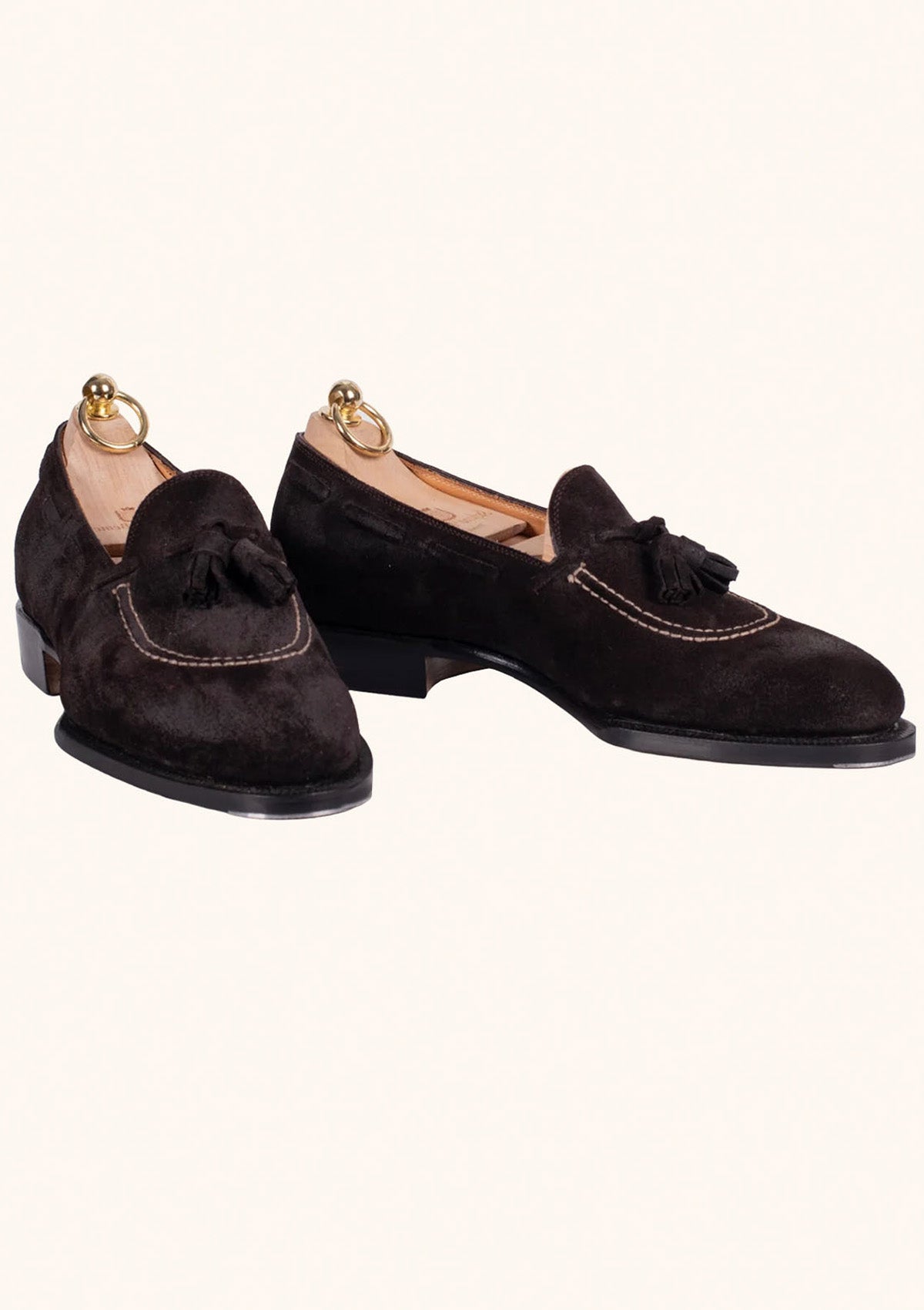 Stefano Bemer T1327 Mocassini Camoscio Marrone Scuro