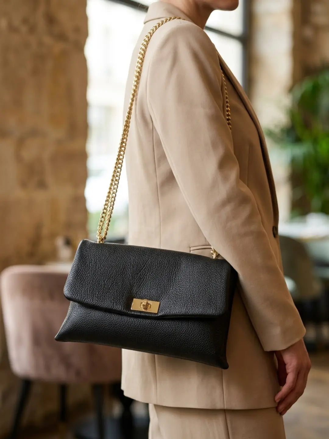 Sandro Barbera BASS 29832 borsa spalla donna nero pelle