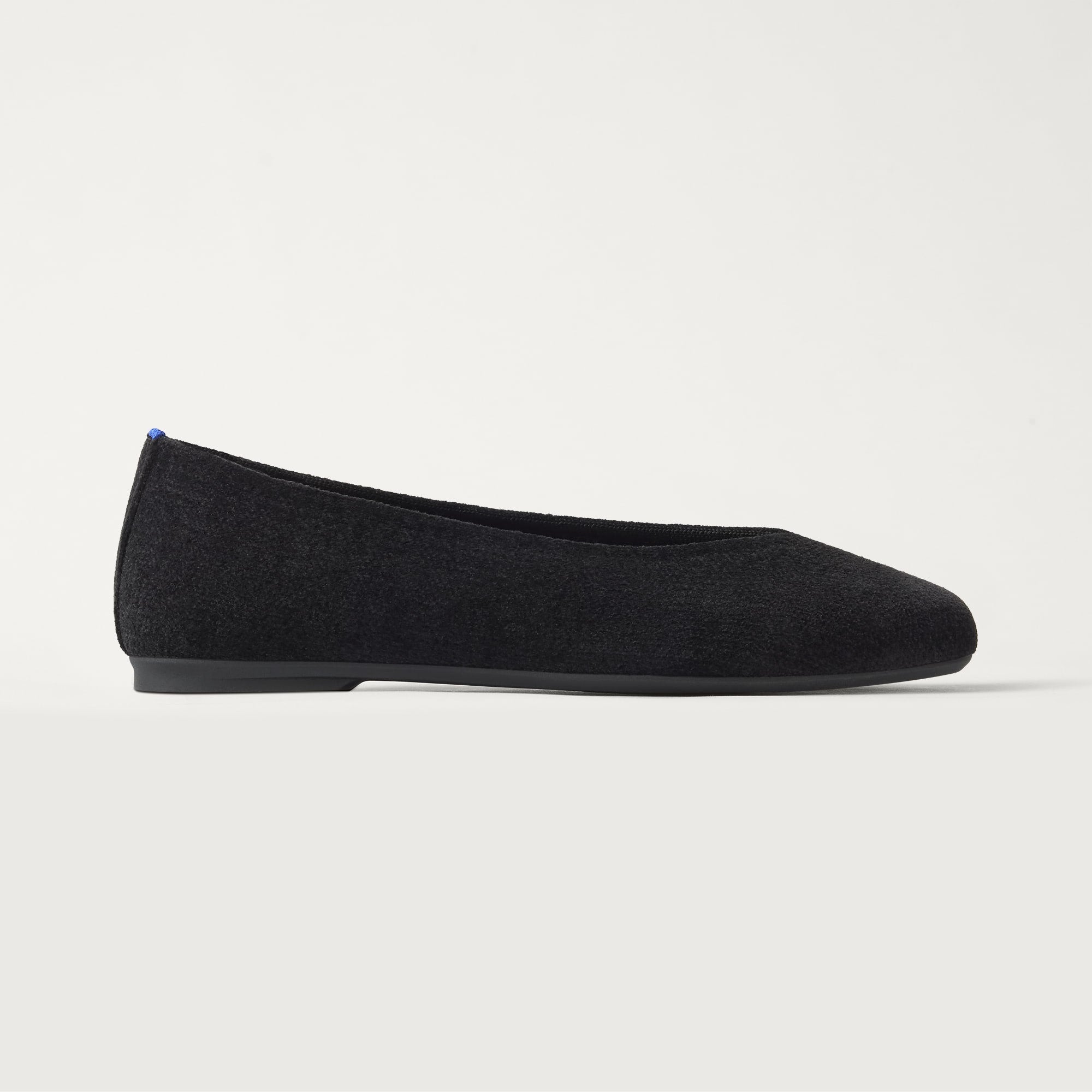 Rothy's Max Square Ballerina ballerine ReVelvet Black velluto