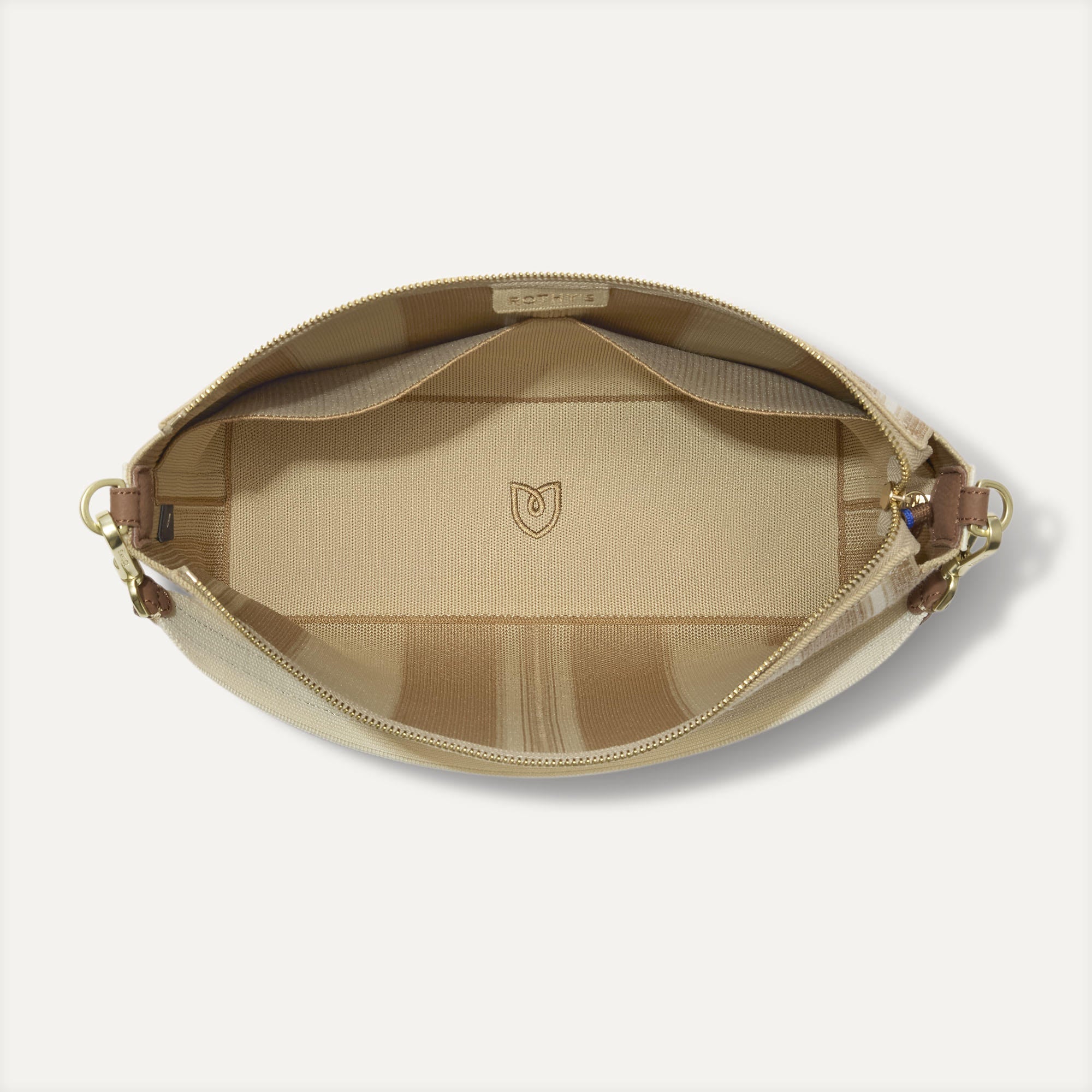 Rothy's The Daily Crossbody borsa tracolla beige Oat Latte rigata
