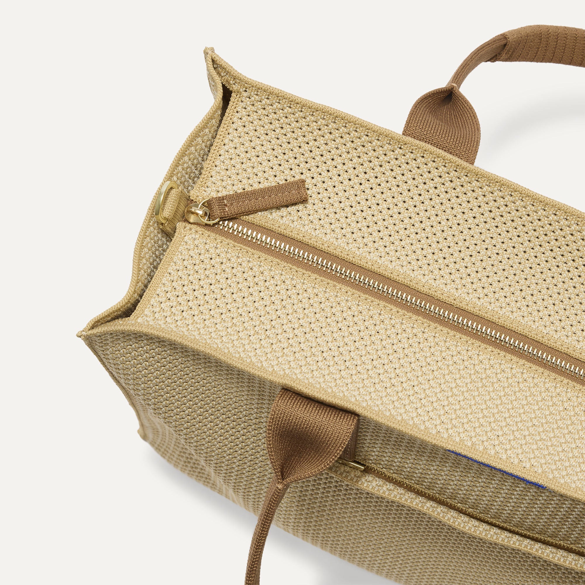 Rothy's The Classic Tote borsa Macadamia Open-Knit con zip