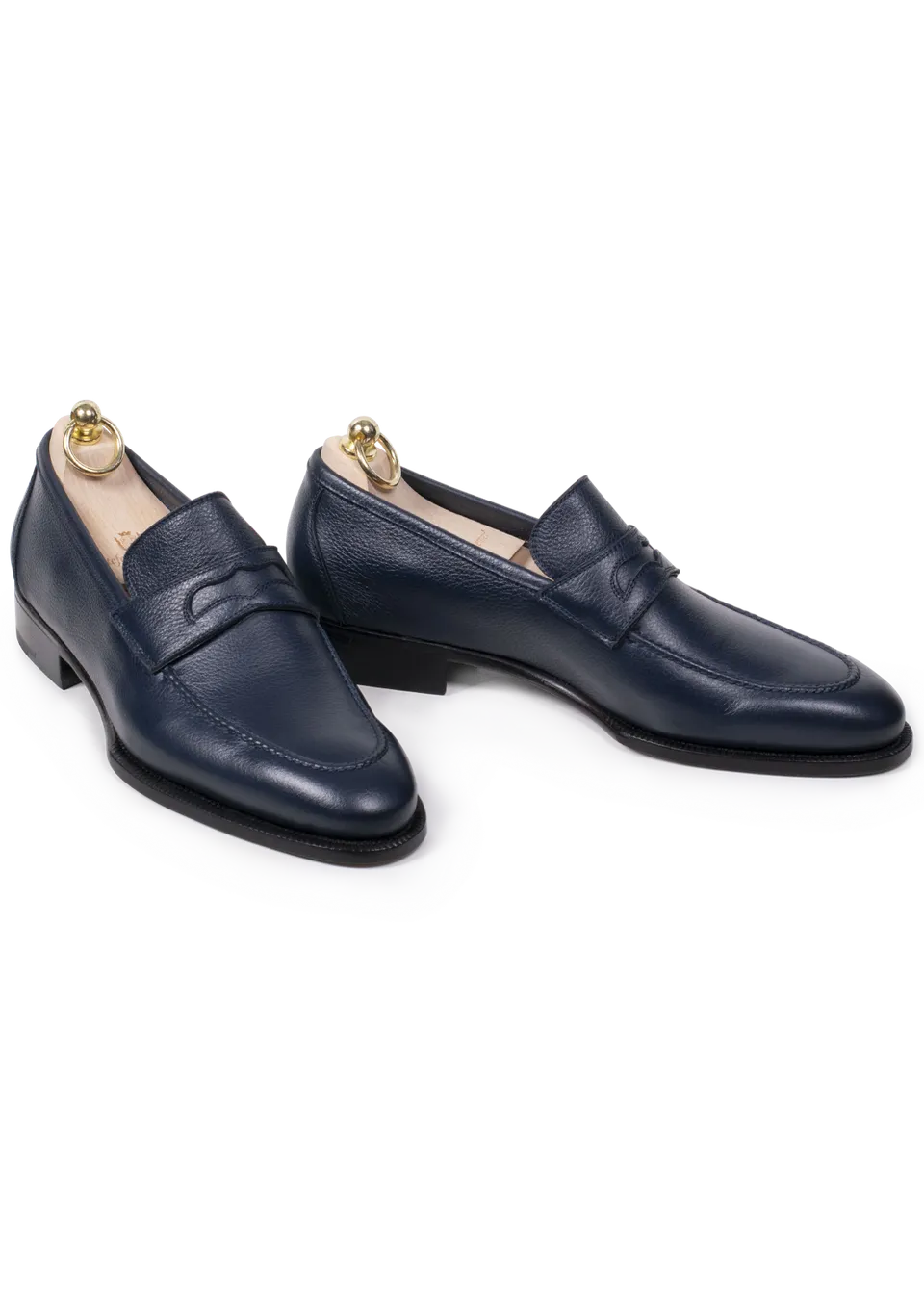 Stefano Bemer Loafers Mocassino Penny Blu Navy C1291