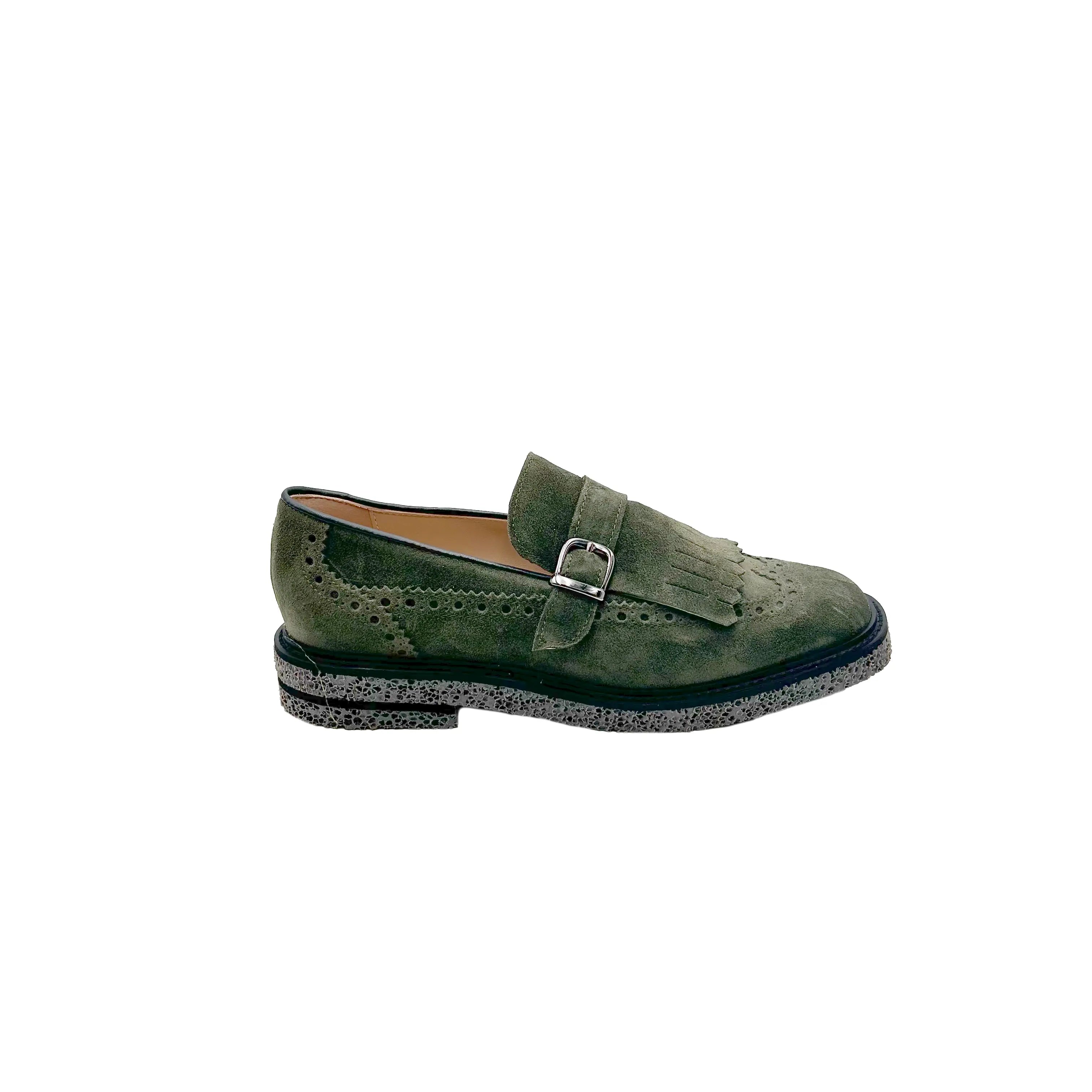 Sandro Barbera & Figli Stringate Donna 090 mocassini verde oliva