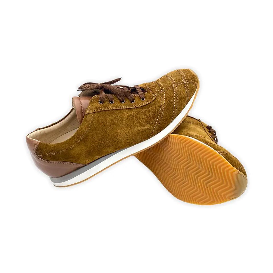 Sandro Barbera Rafa sneaker uomo pelle scamosciata cuoio