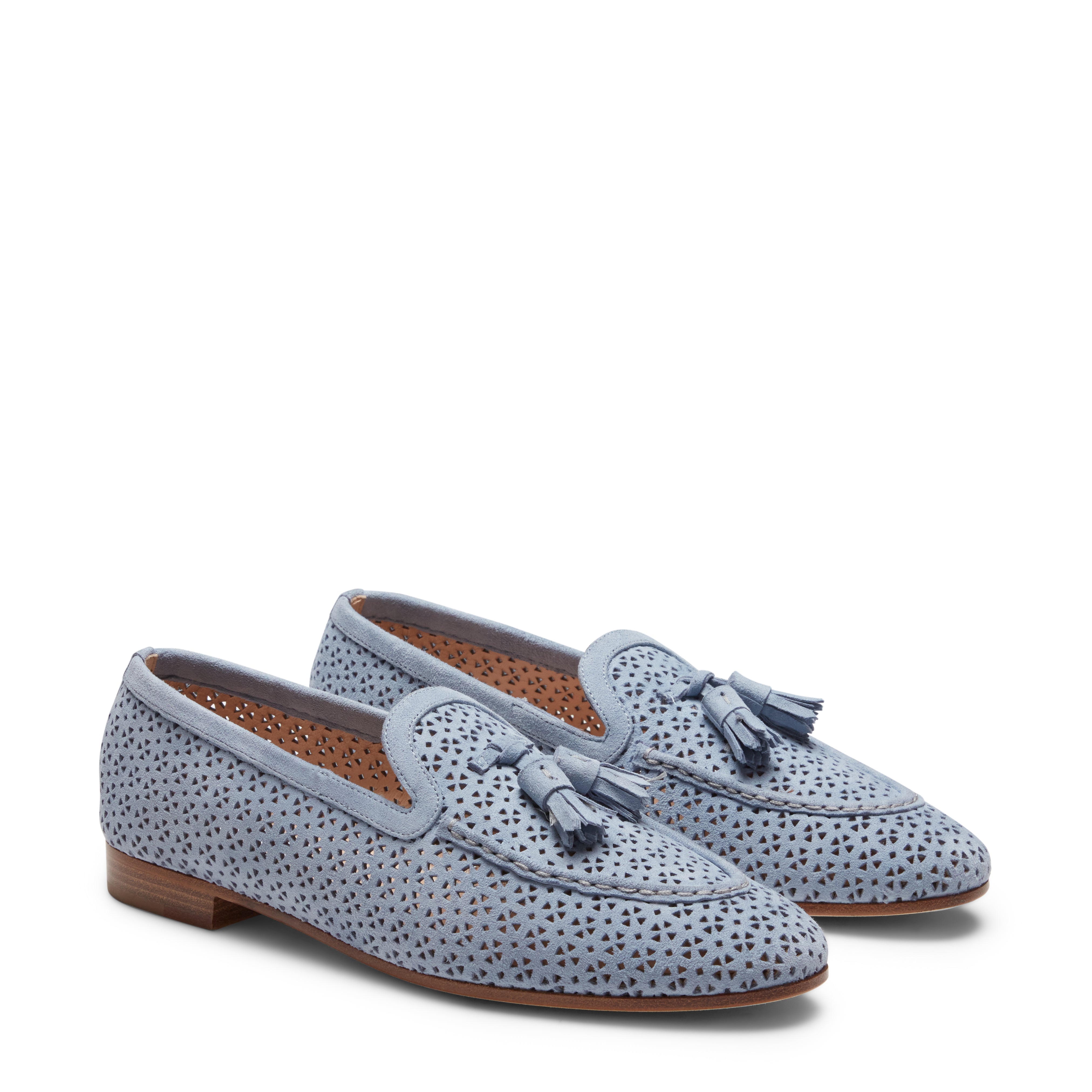 F.lli Rossetti Brera 68045 mocassino celeste scamosciato