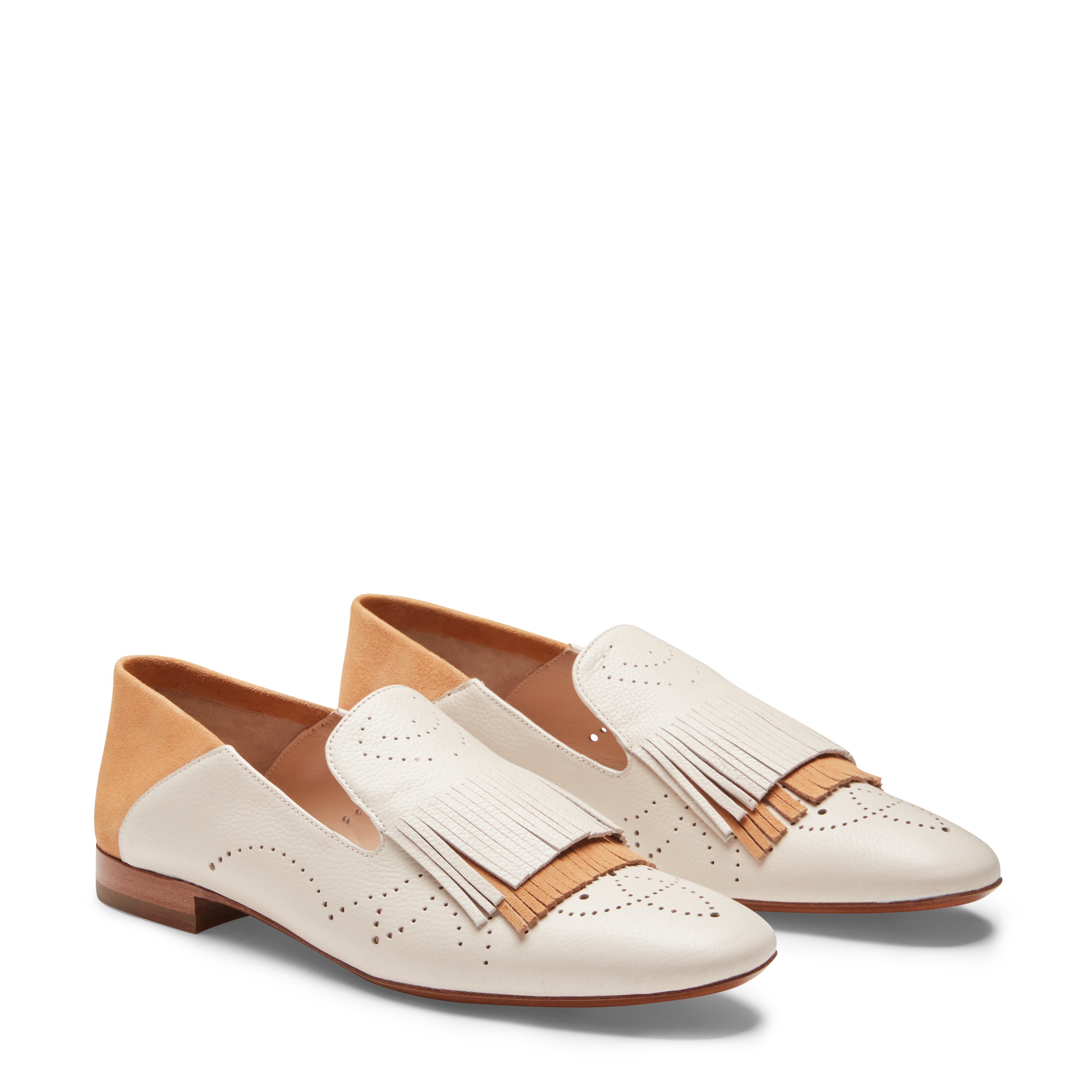 F.lli Rossetti Hobo Slipper Pelle Avorio Suola Cuoio