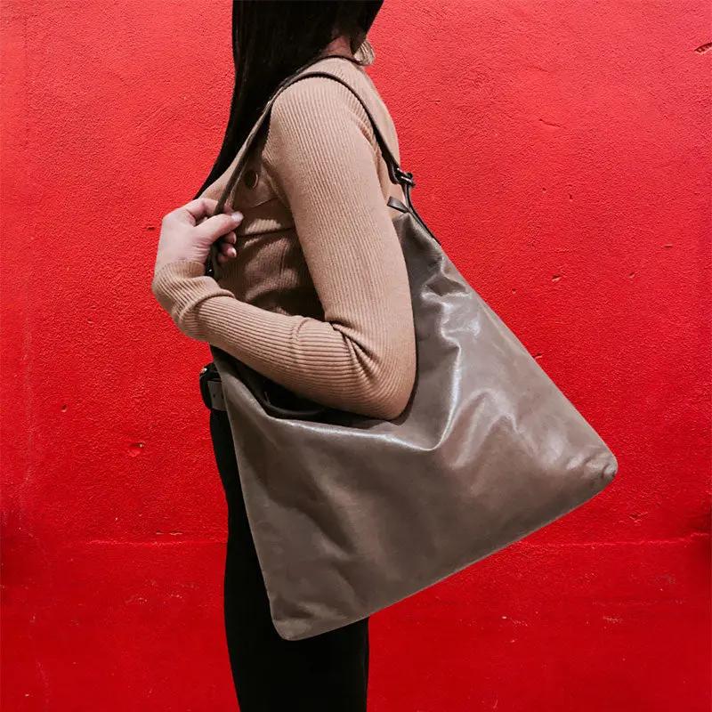 Sandro Barbera 4541a Borsa Tortora 40x37cm Pelle