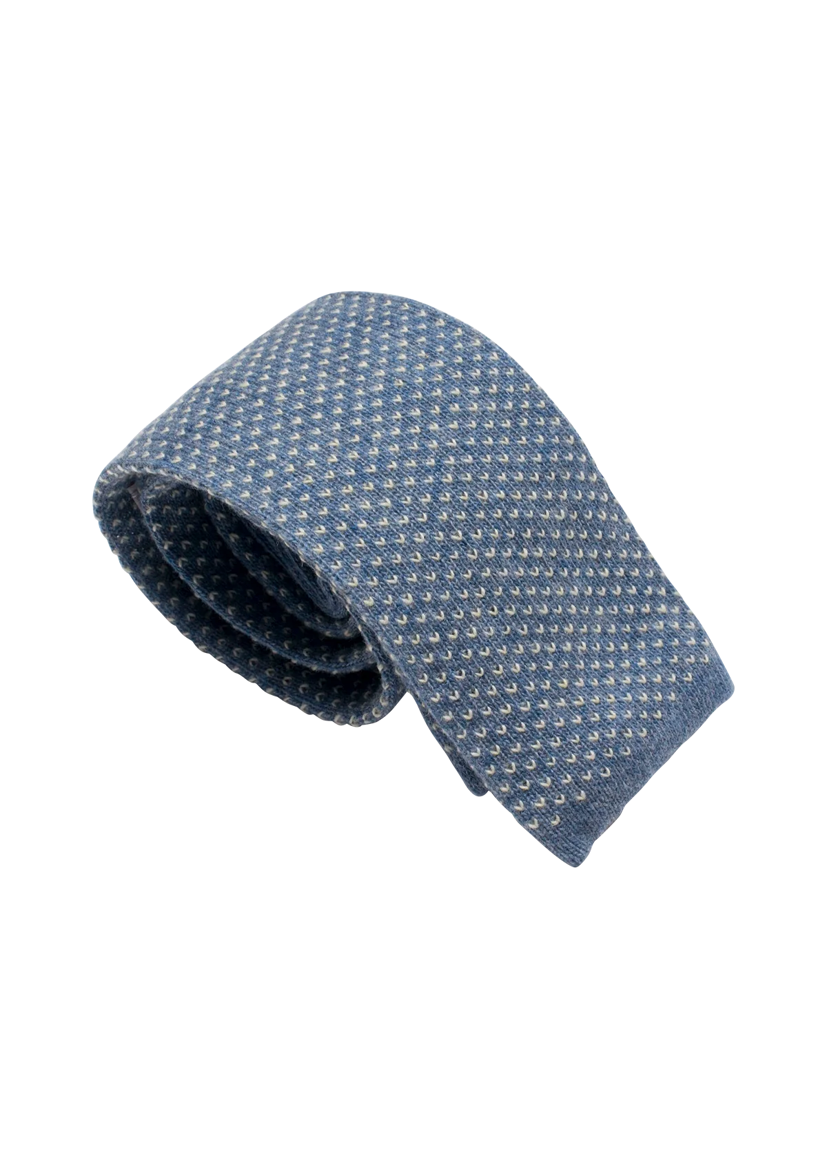 Stefano Bemer Maglia Cravatta Lana Azzurra 8 cm Pattern 2