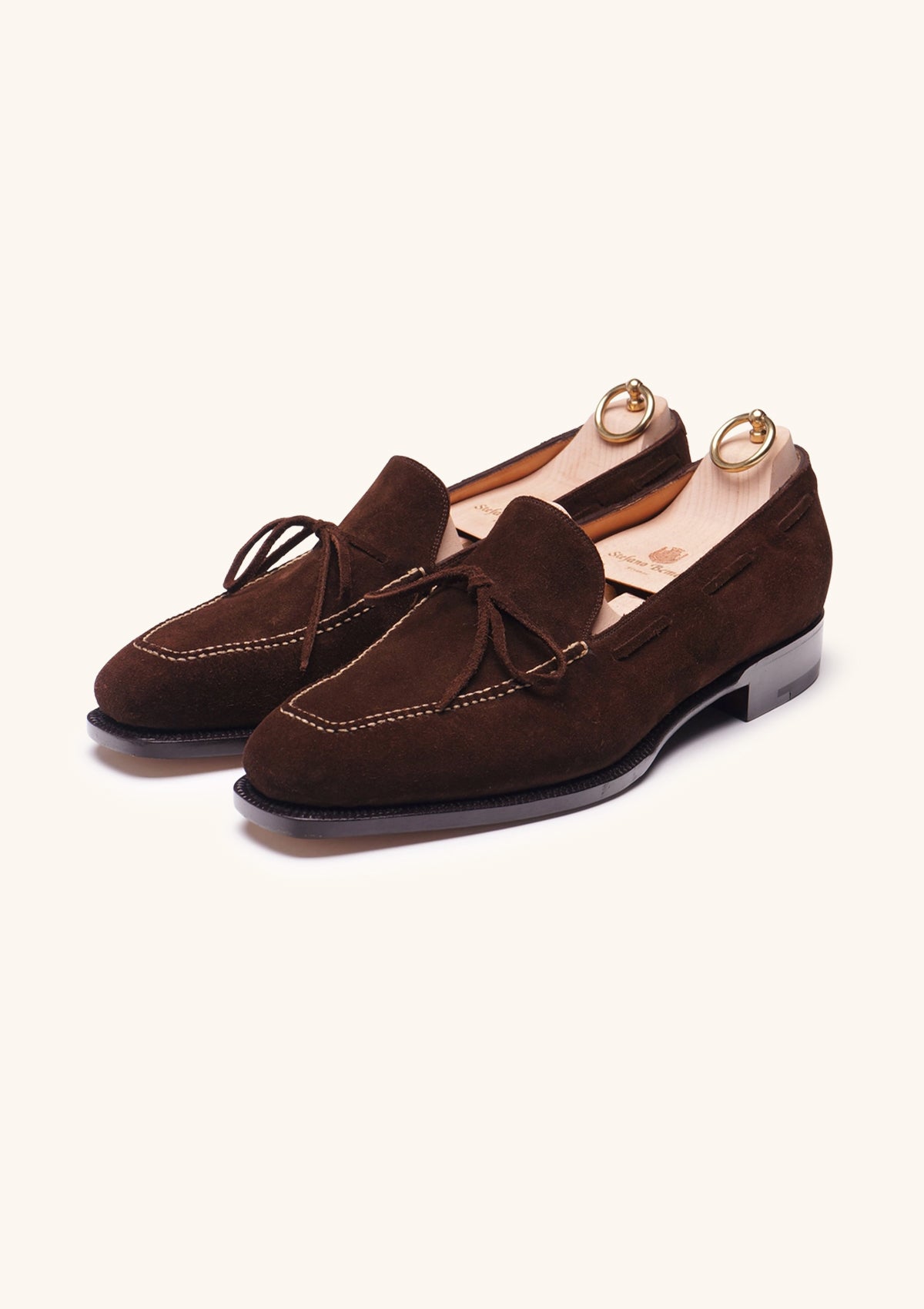 Stefano Bemer Loafers C1320 mocassini camoscio marrone 42
