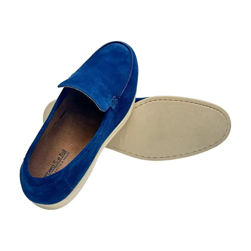 Sandro Barbera 5780 Cam Blu loafer blu scamosciato