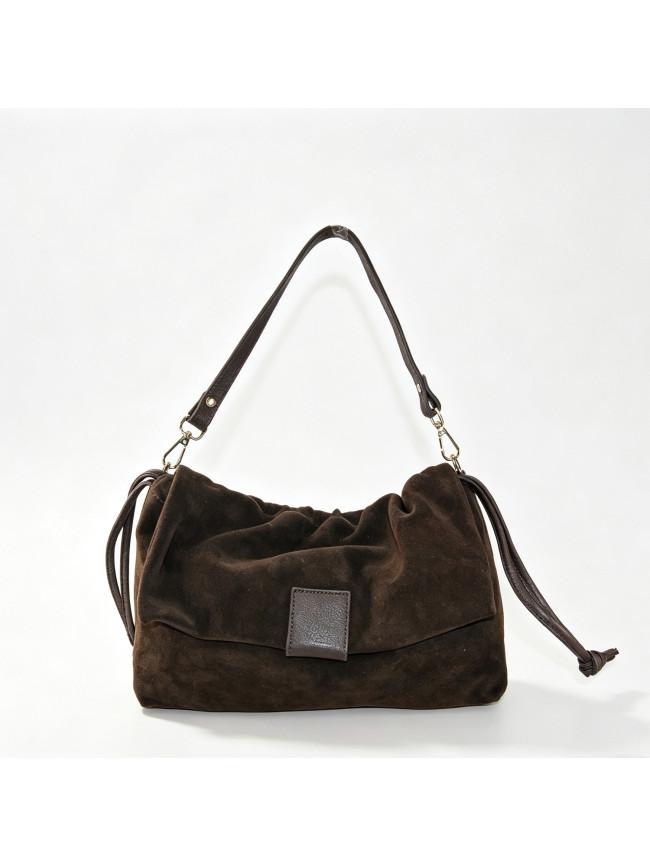 Sandro Barbera & Figli BALG39843 borsa a spalla pelle moro camoscio