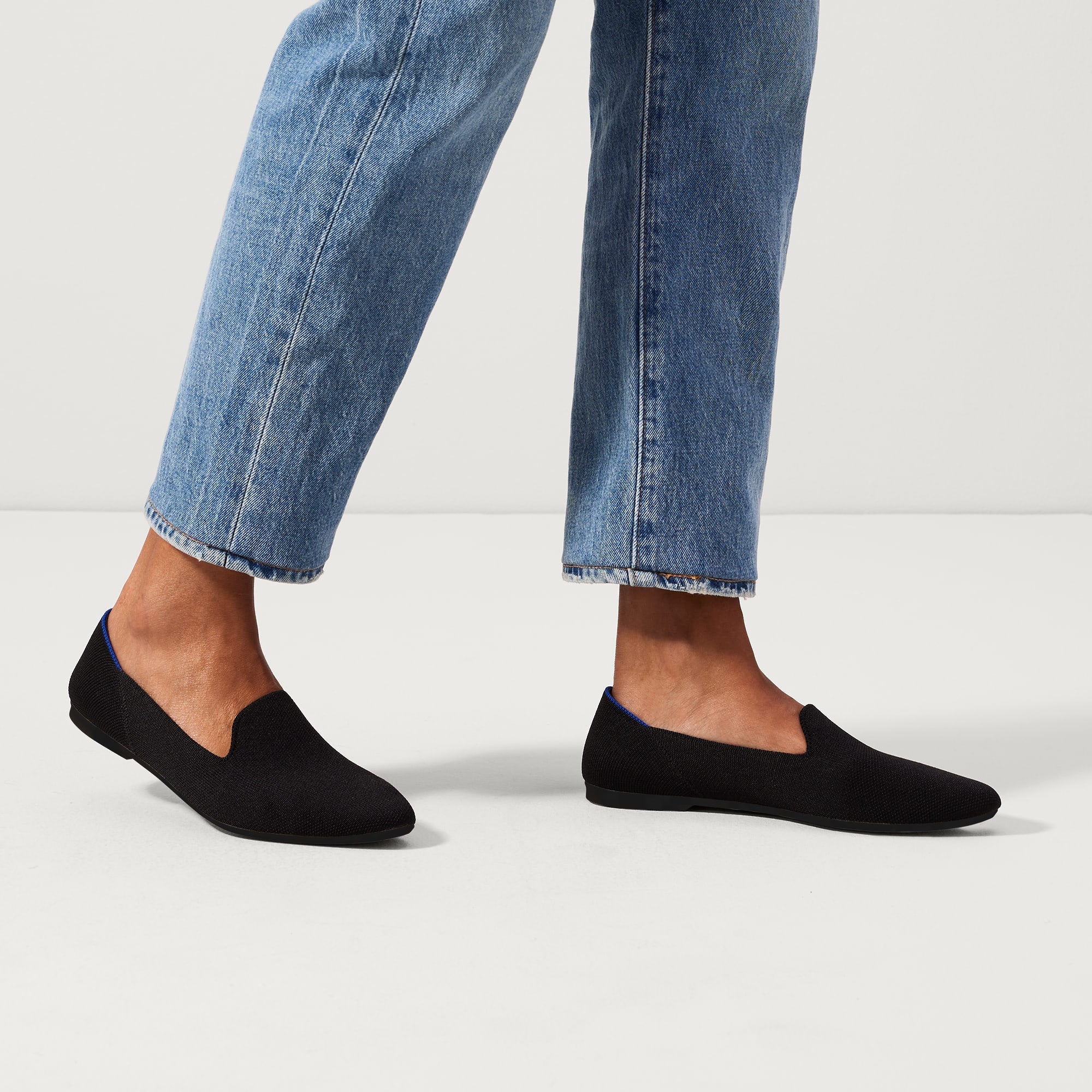 Rothy's The Almond Loafer mocassini donna neri punta mandorla