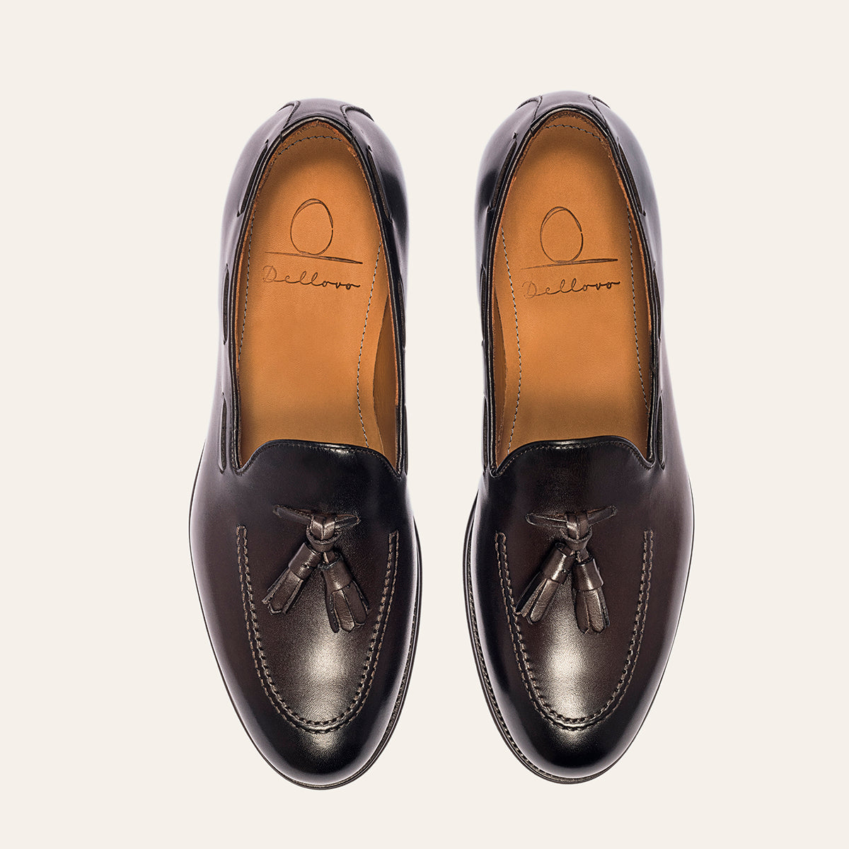 Dellovo Chiaiolella mocassini uomo cognac pelle