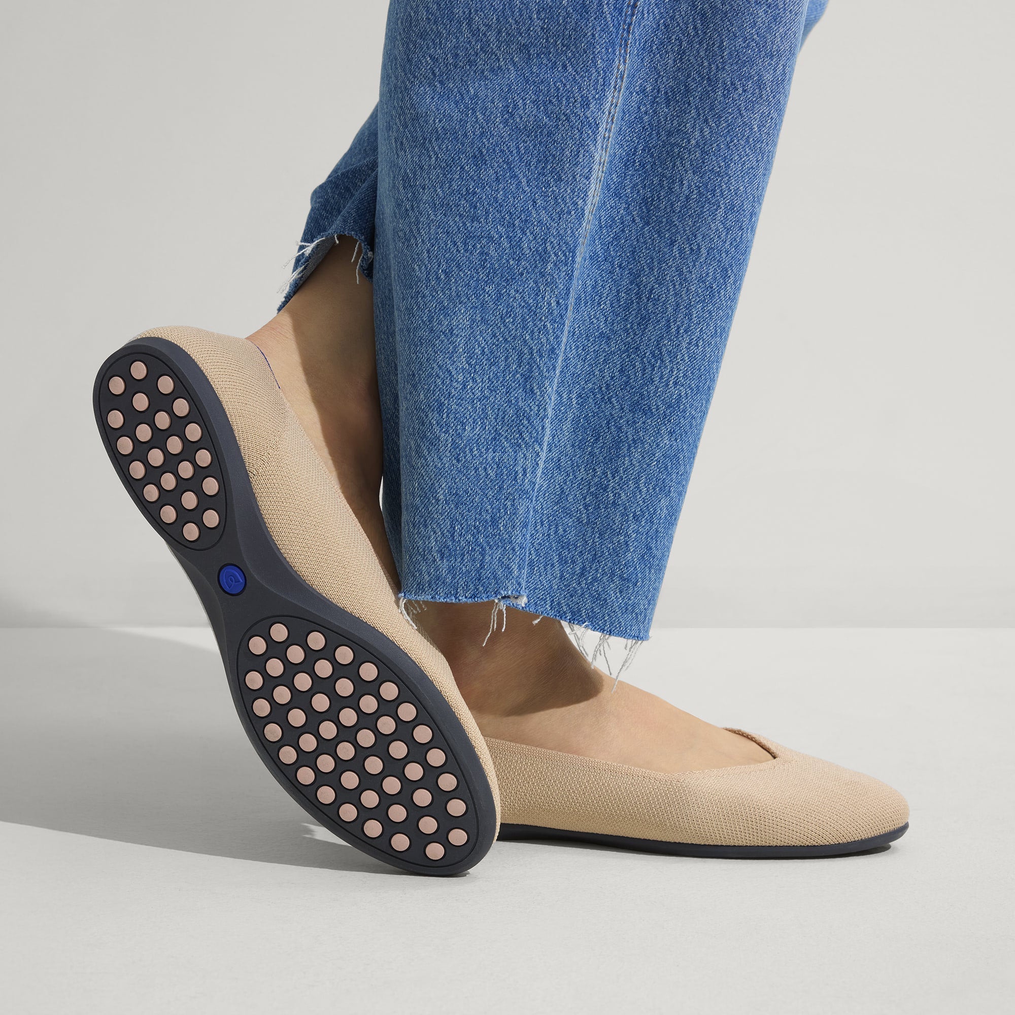 Rothy's The Daily Flat ballerine Ecru avorio knit