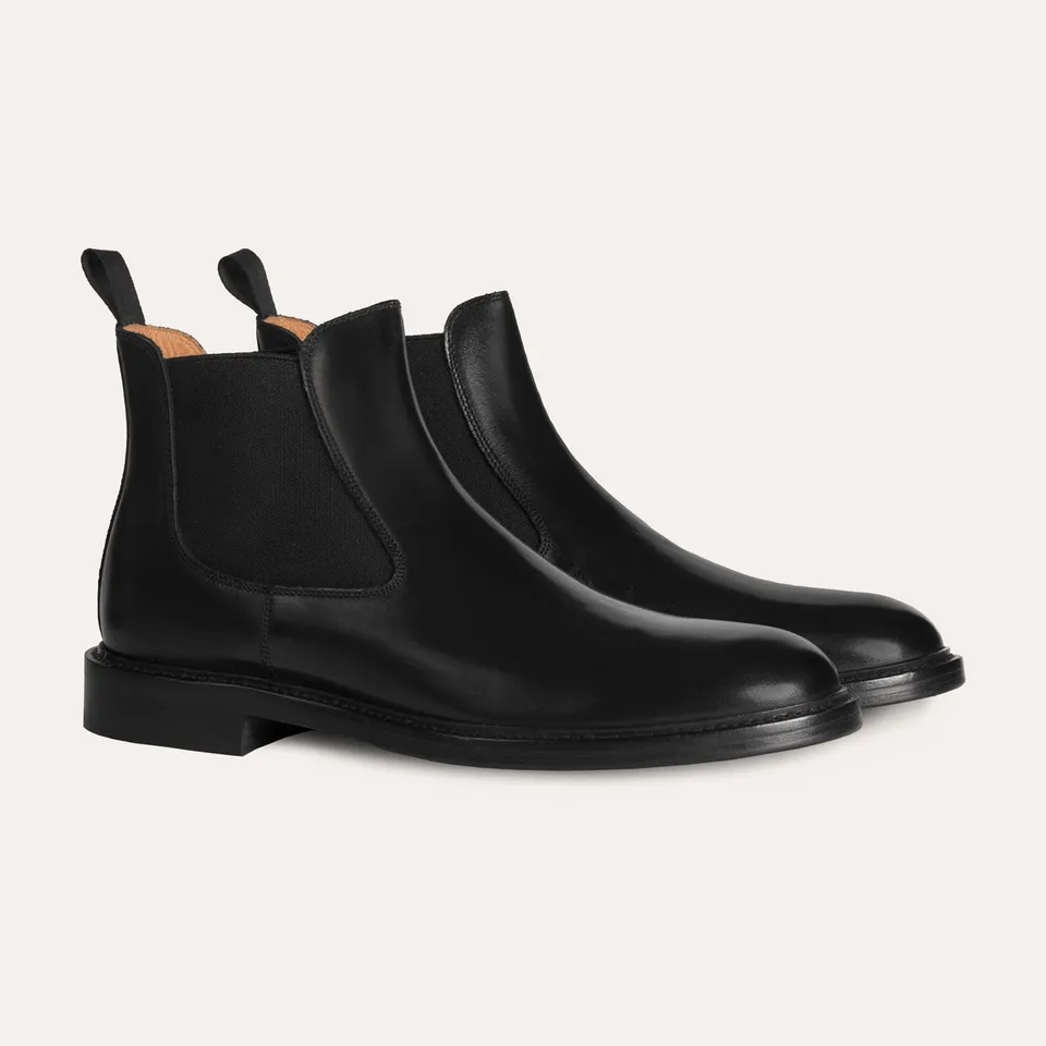 Dellovo Leonetti Chelsea Boot Uomo Vitello Nero