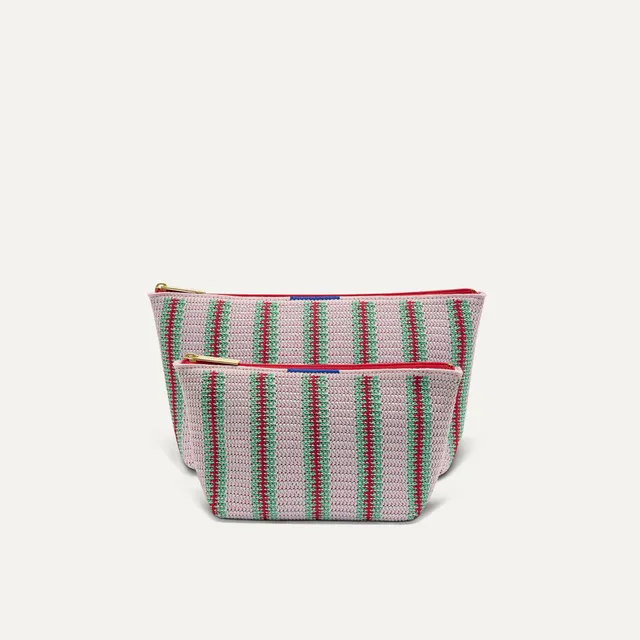Rothy's The Travel Pouch Set pochette Toffee Chevron