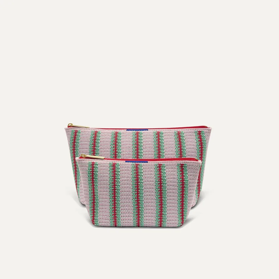 Rothy's The Travel Pouch Set pochette Toffee Chevron