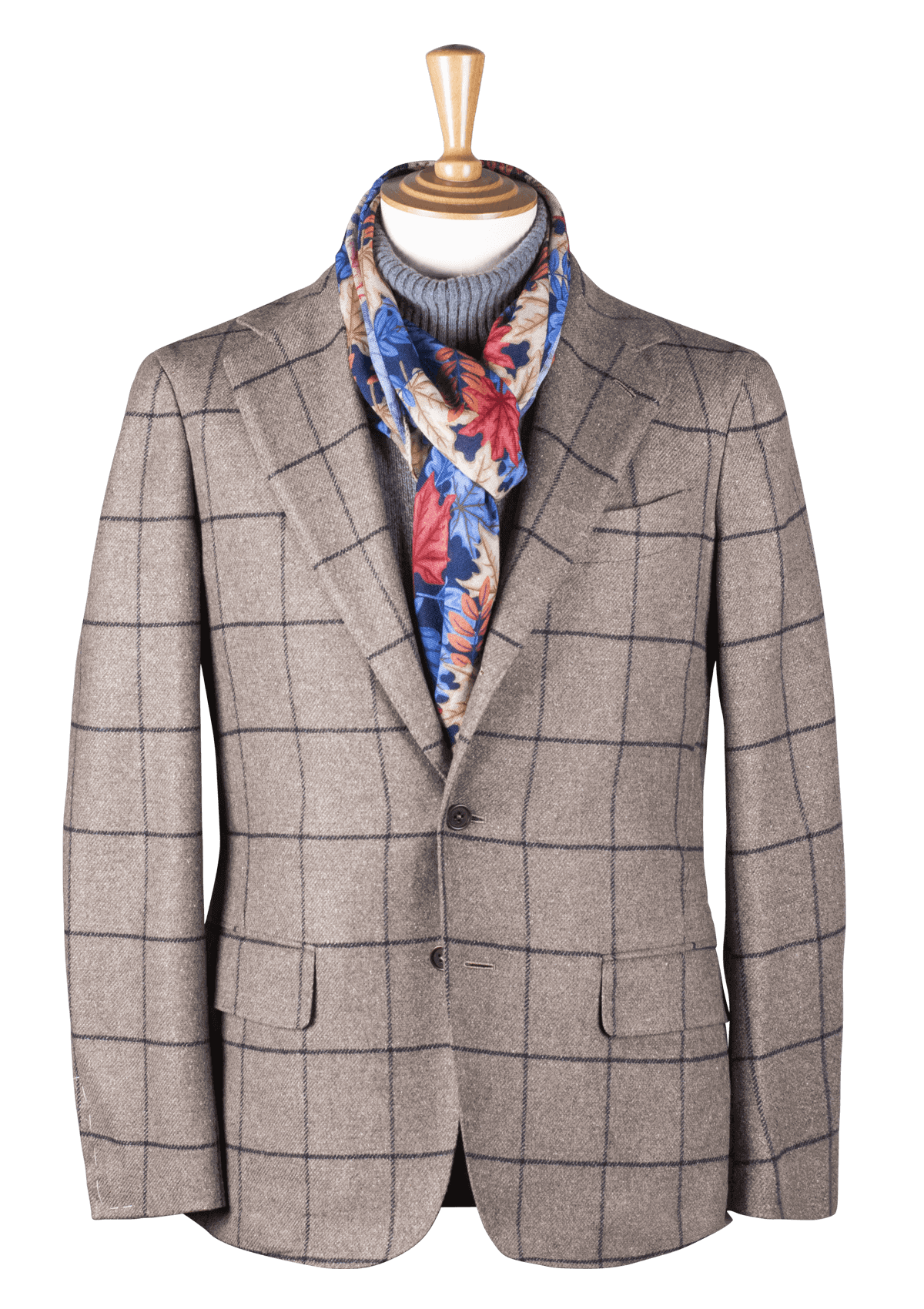 Stefano Bemer Blazers SV2130 giacca lana taupe quadri