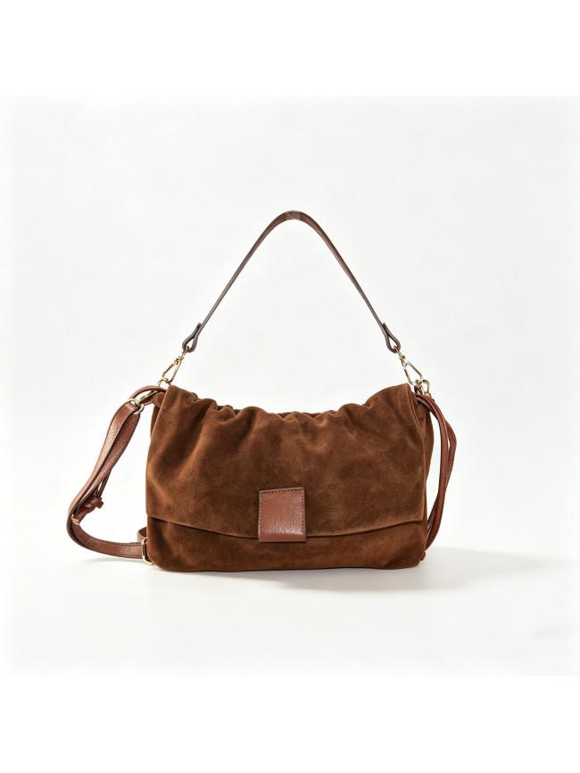 Sandro Barbera BALG39843 Borsa Camoscio Tabacco Pelle 31x20