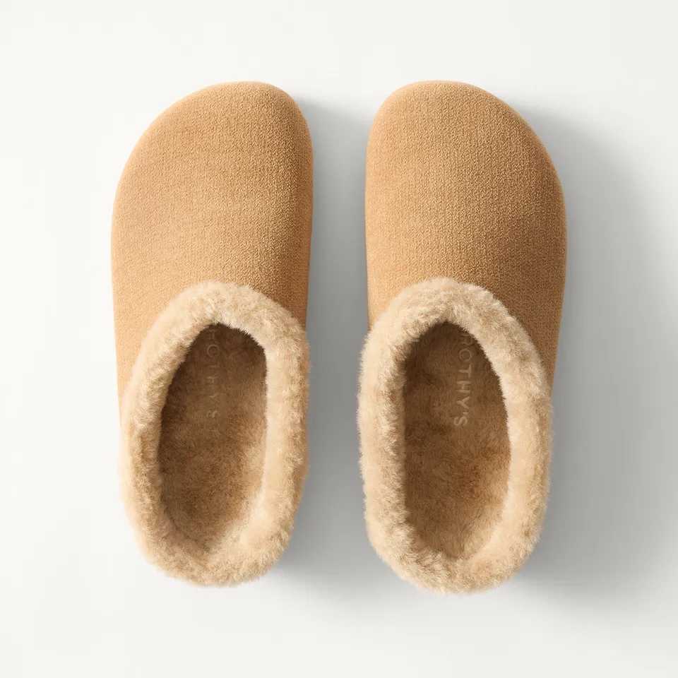 Rothy's The Après Clog Zoccoli ReVelvet Pecan foderati