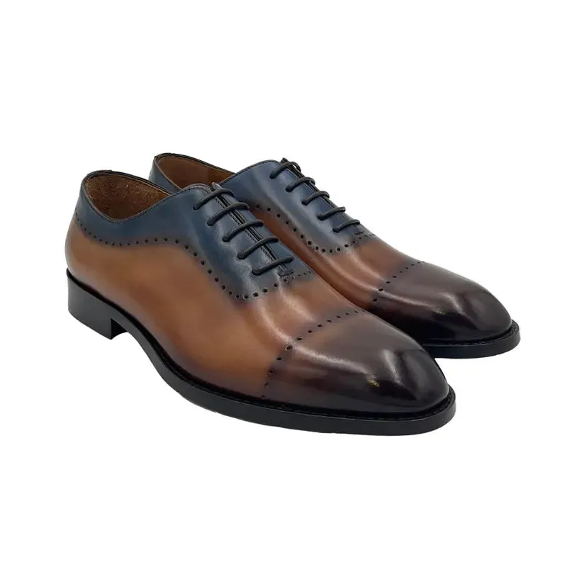 Sandro Barbera Tinte a Mano 33209 Oxford Uomo Marrone Pelle