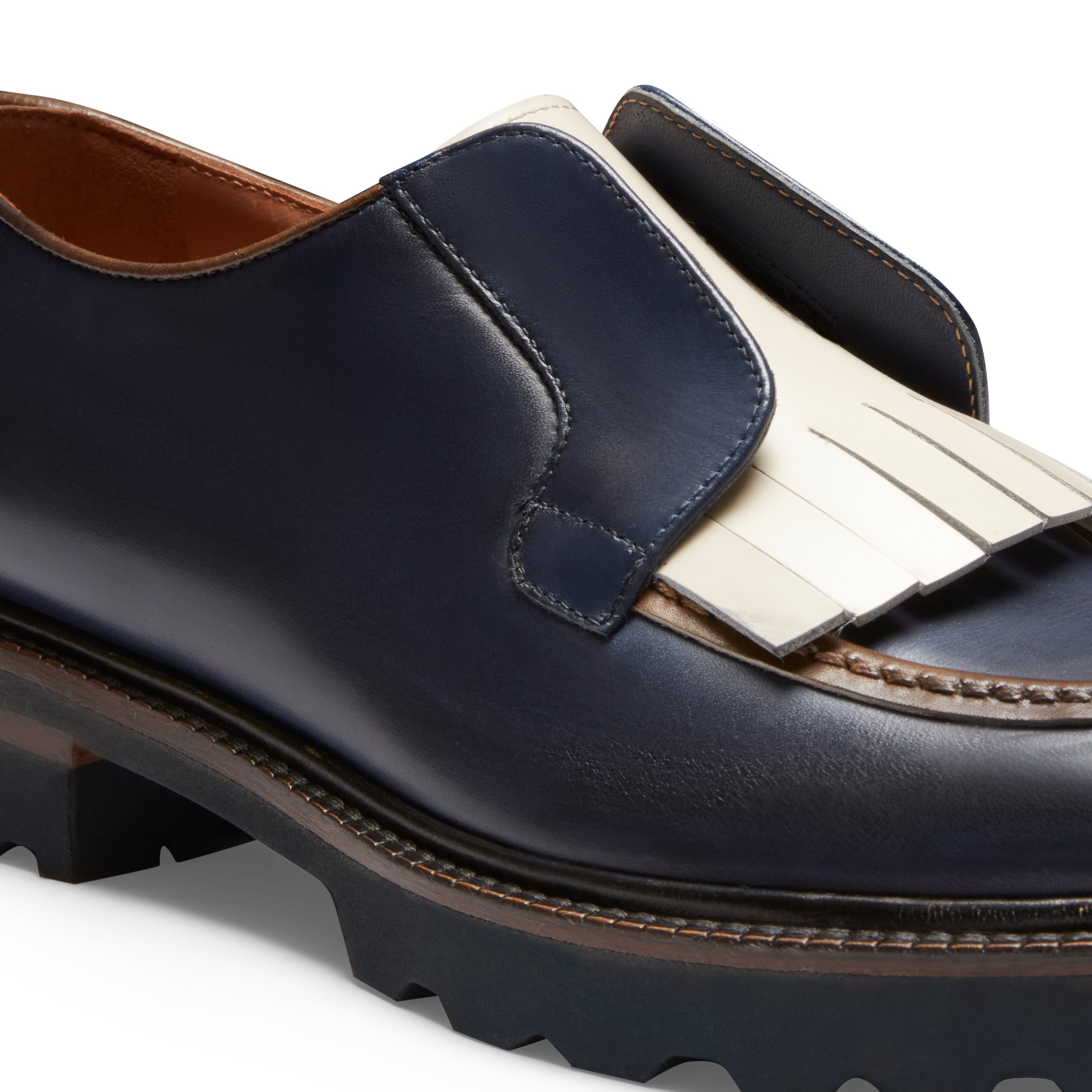 F.lli Rossetti Dandy Derby Donna Pelle Navy Avorio 68288