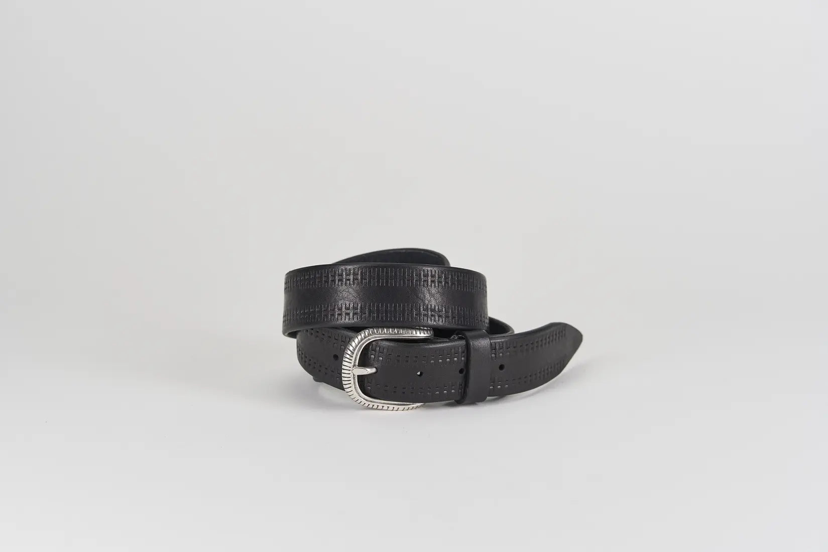Sandro Barbera & Figli 010 35 cintura nera cuoio 4 cm
