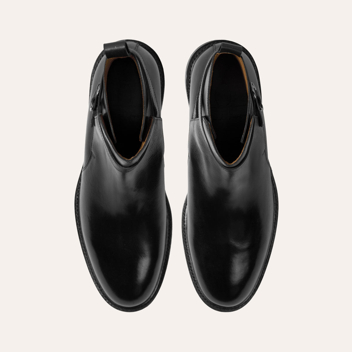 Dellovo Medina Stivaletto uomo nero pelle fibbia