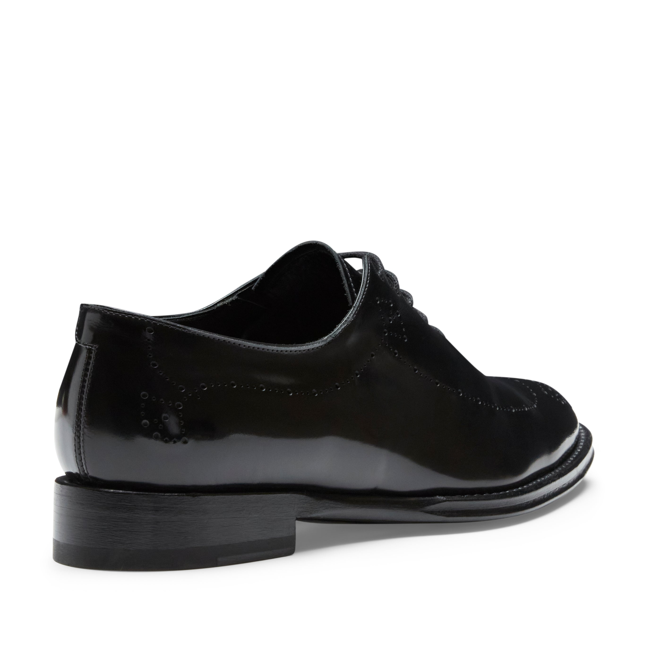 F.lli Rossetti Francesina 68307 Pelle Nera Donna Suola Cuoio