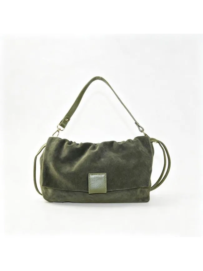 Sandro Barbera BALG39843 borsa a spalla pelle camoscio verdone