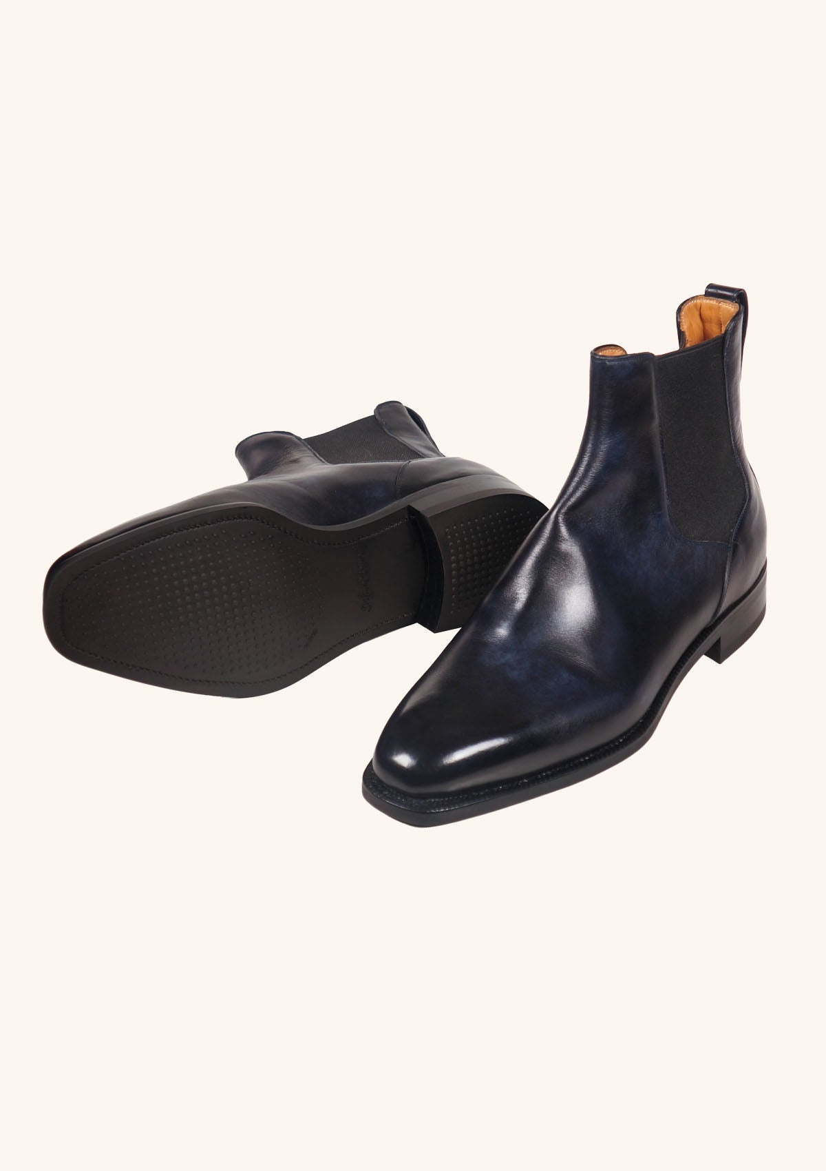 Stefano Bemer Boots C7911 stivale chelsea blu pelle museum