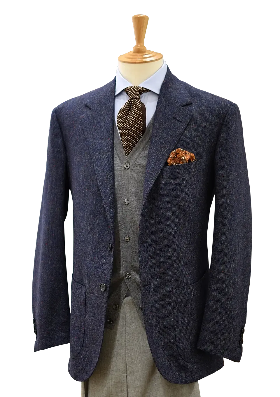 Stefano Bemer Blazers Giacca Lana Blu Donegal SV2019 48