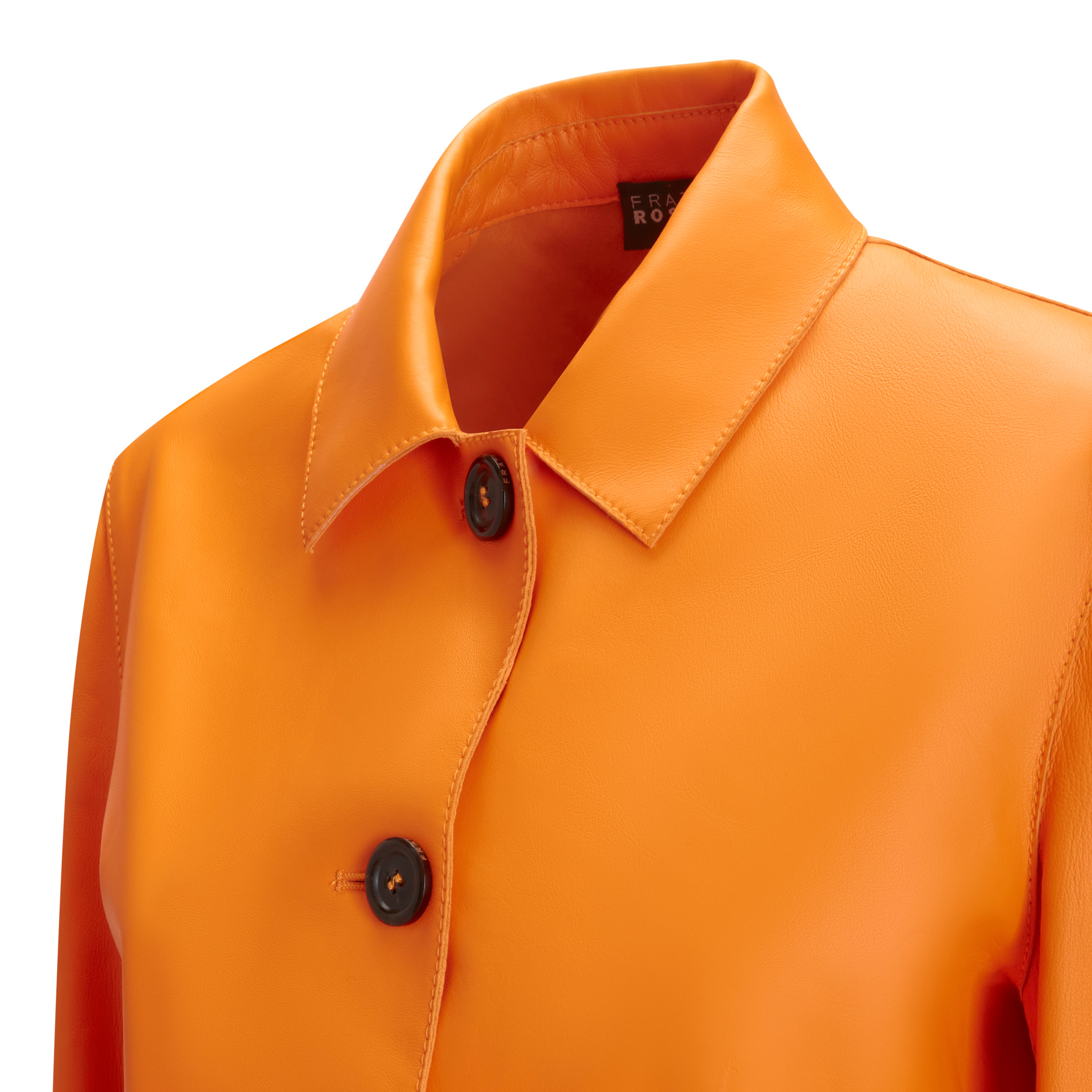 F.lli Rossetti giubbino 98324 giacca pelle arancio cropped