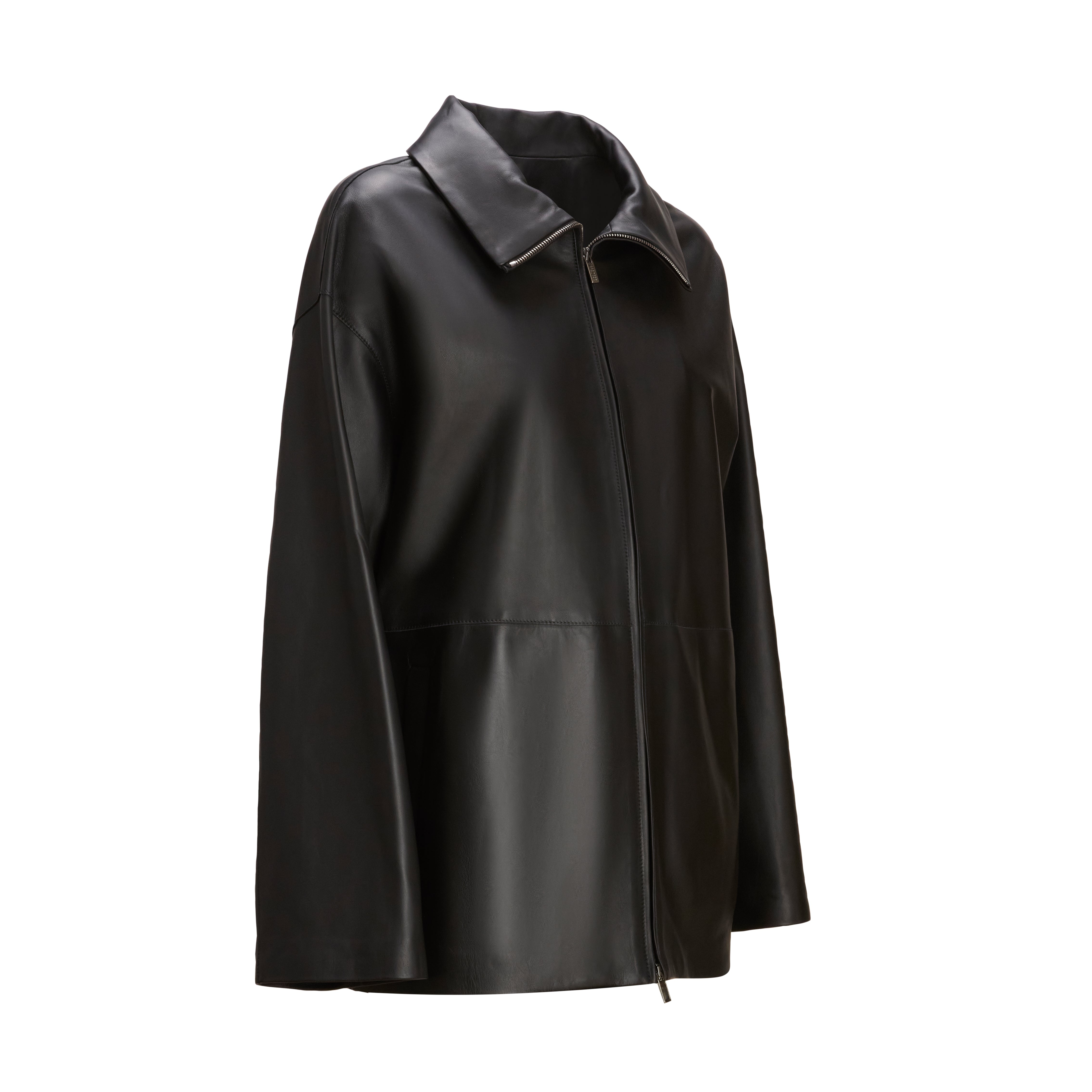 F.lli Rossetti 98408 Giacca Pelle Nera Nappa Donna