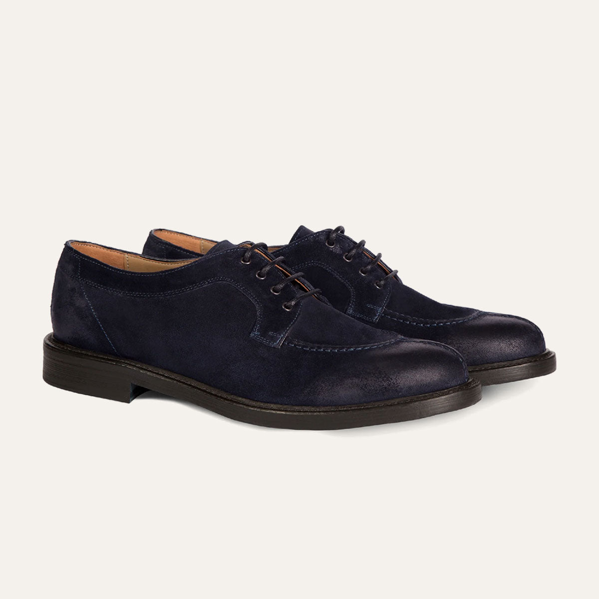 Dellovo San Felice Derby uomo blu camoscio norvegese