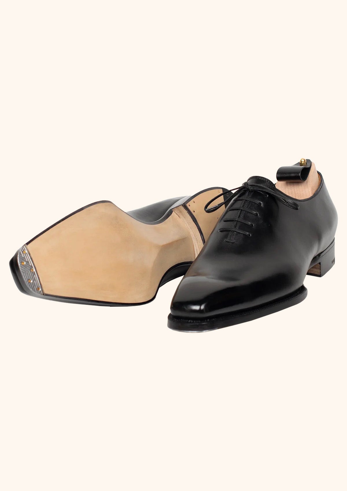 Stefano Bemer Oxfords T6303 scarpe wholecut pelle nera 42