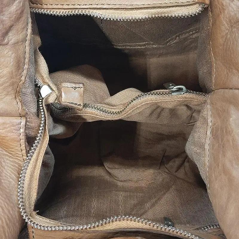 Sandro Barbera Bazi59 borsa intrecciata pelle moro