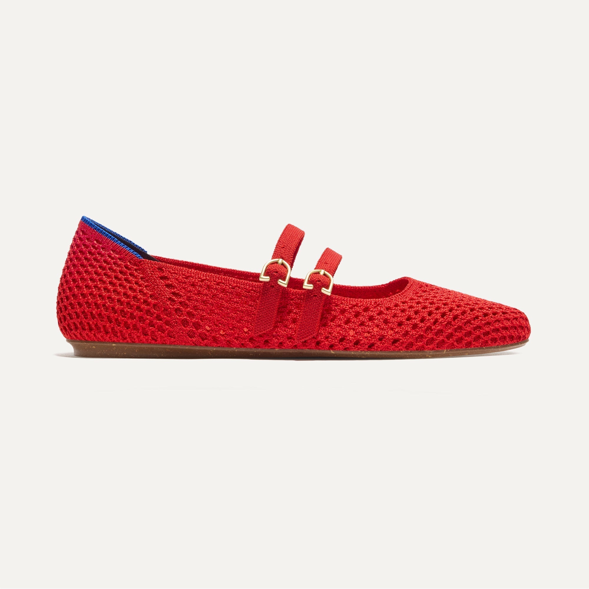 Rothy's The Double Buckle Mary Jane ballerine rosso mesh