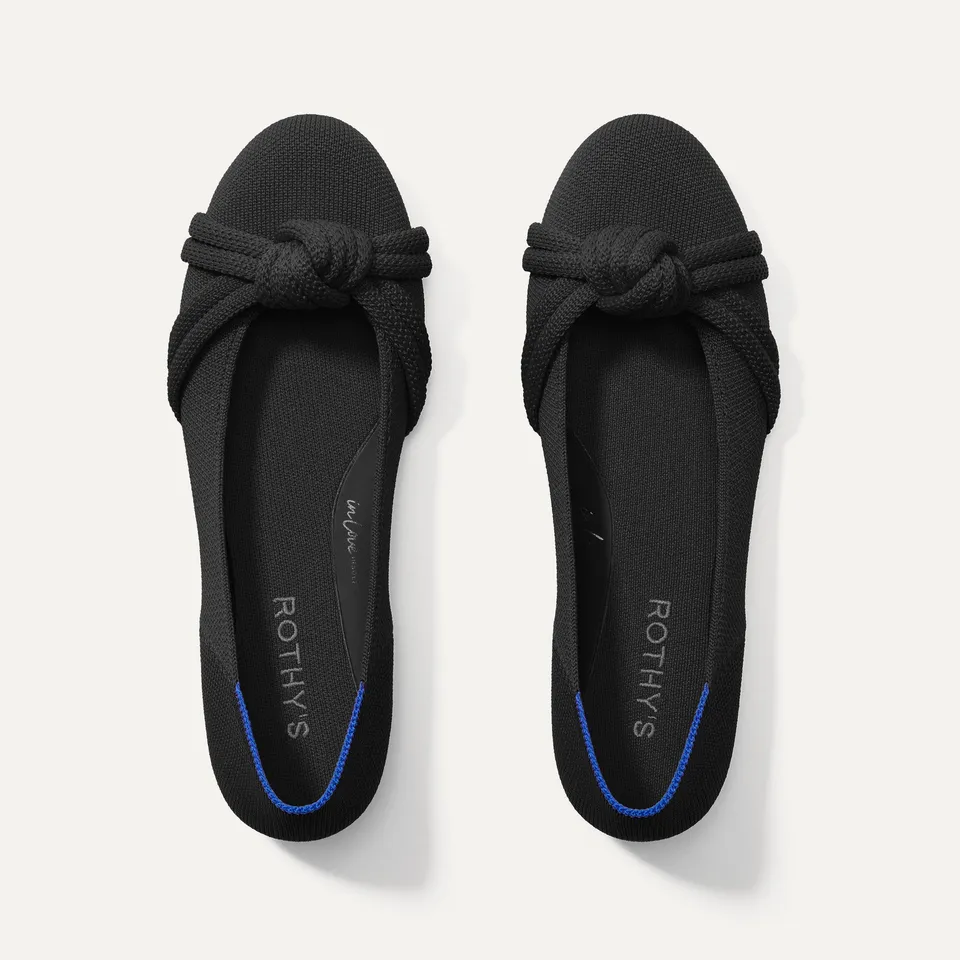 Rothy's The Knot Ballet Flat ballerine nere nodo comode
