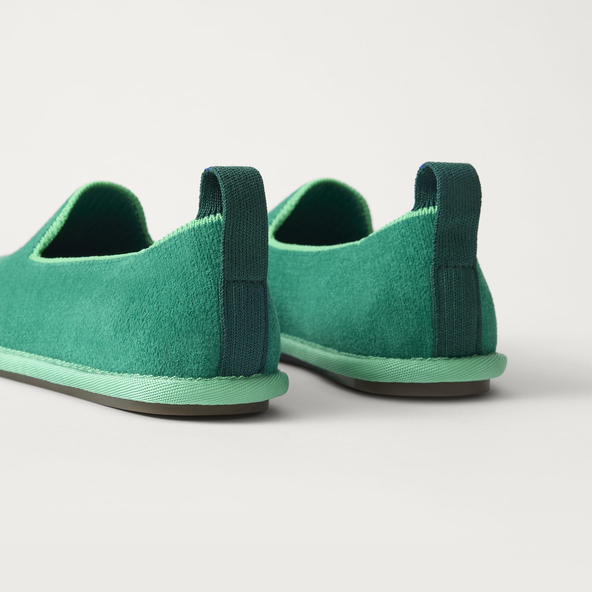 Rothy's Mini Loafer mocassini bambino verde peapod velluto
