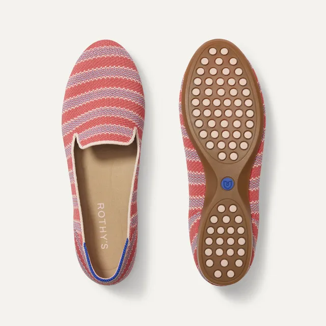 Rothy's The Daily Loafer mocassini donna Sunkiss Stripe corallo